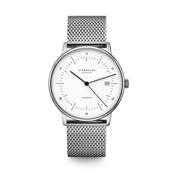 Naos Automatik weiss silber milanese frontal 700x 1