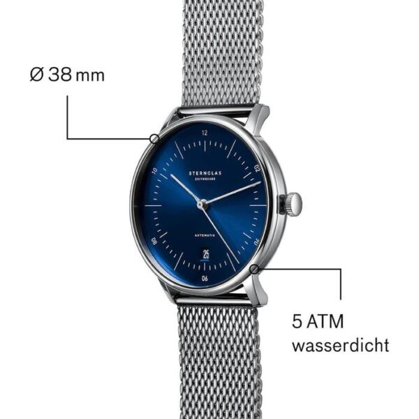 SNA21403 naos automatik sonnenschliff blau milanaise 45 700x 2a5f7f8d 689b 49d4 96f4 ebfb1ec4c8d3